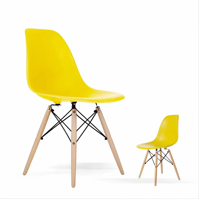 Ghế Cafe Tiếp Khách Eames Chân Gỗ Sồi - CF1