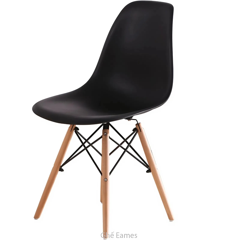 Ghế Cafe Tiếp Khách Eames Chân Gỗ Sồi - CF1