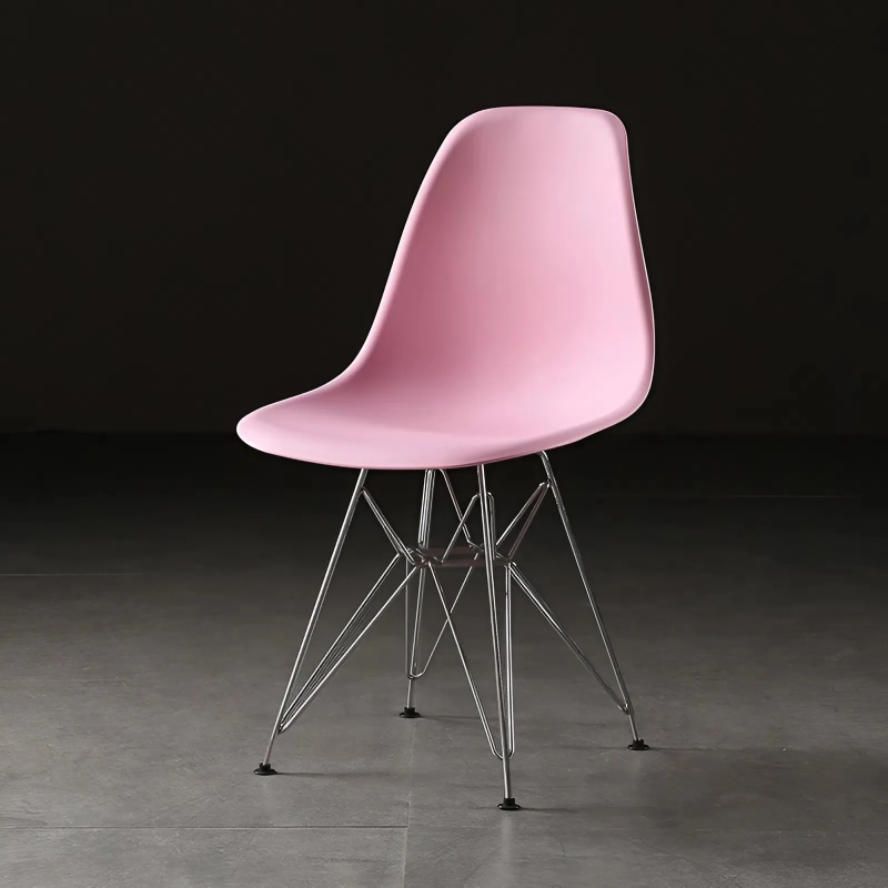 Ghế Cafe Tiếp Khách Eames Chân Sắt Mạ Crome - CF4