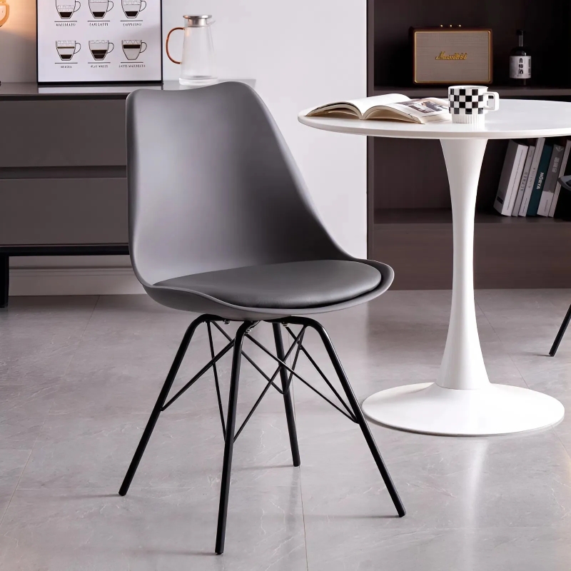 Ghế Cafe Tiếp Khách Eames Nệm Chân Sắt - CF7