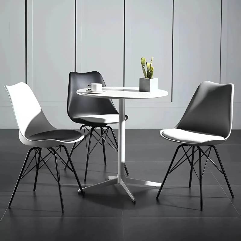Ghế Cafe Tiếp Khách Eames Nệm Chân Sắt - CF7