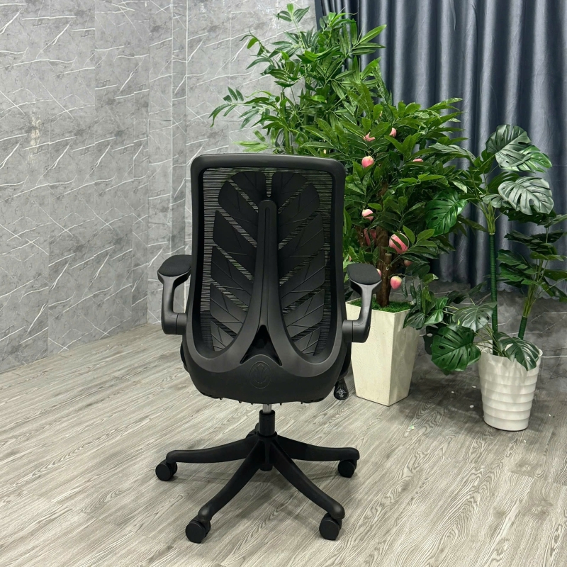 Ghế Xoay Văn phòng Lưng Chiếc Lá tay Gập - GX8