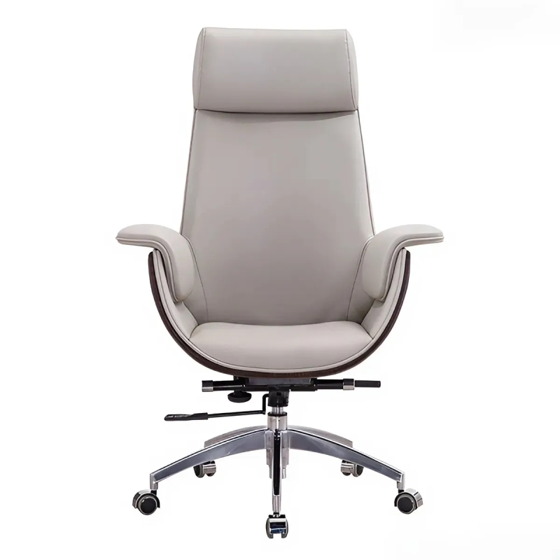 Ghế Giám Đốc Bọc Da Ốp Gỗ Sang Trọng - GGĐ10