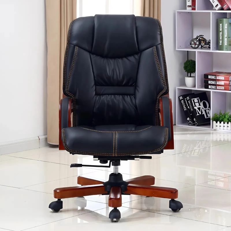 Ghế Giám Đốc Tay Ốp Gỗ Nhập Khẩu - GGĐ34