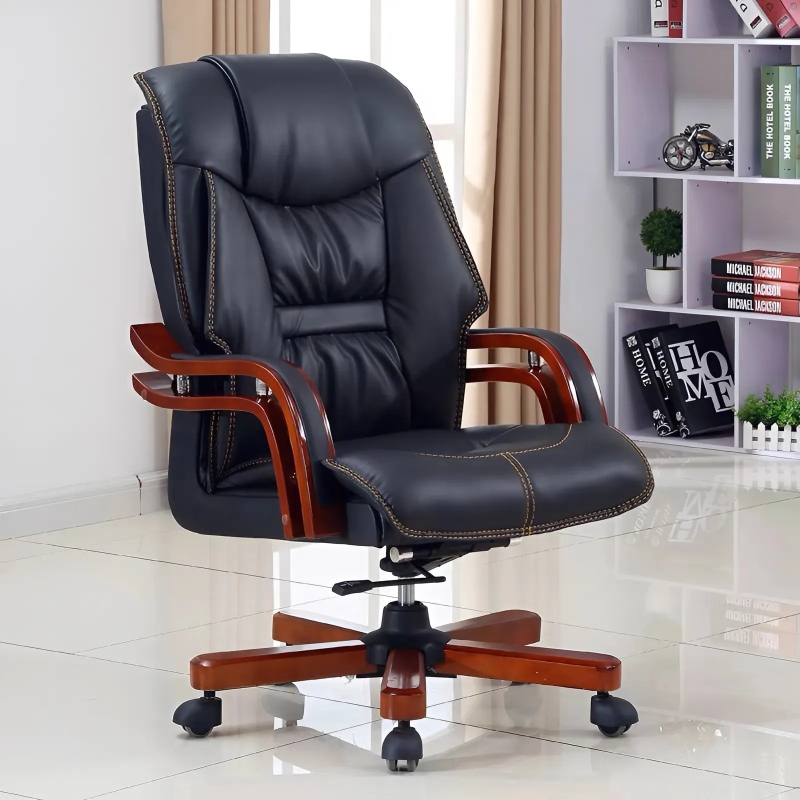 Ghế Giám Đốc Tay Ốp Gỗ Nhập Khẩu - GGĐ34