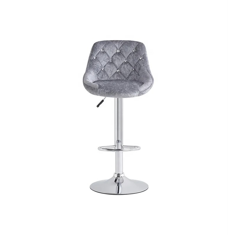 Ghế Bar Bọc Vải Nhung Lưng Nút Thắt - QB5