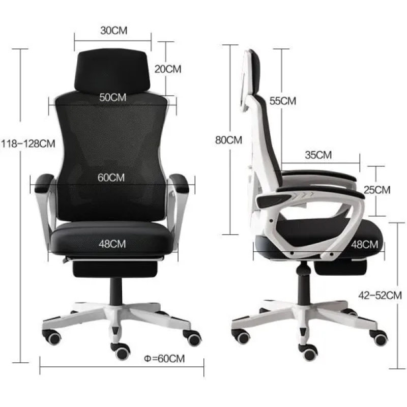Ghế Xoay Công Thái Học Có Gác Chân Nệm - CTH6