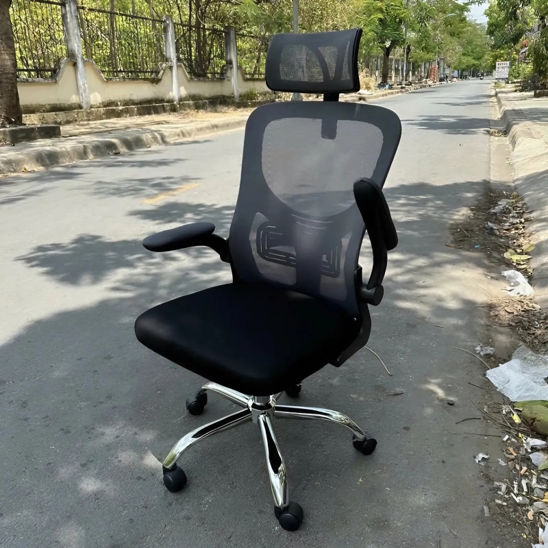 Ghế xoay làm việc tay gập bọc nệm - GX67