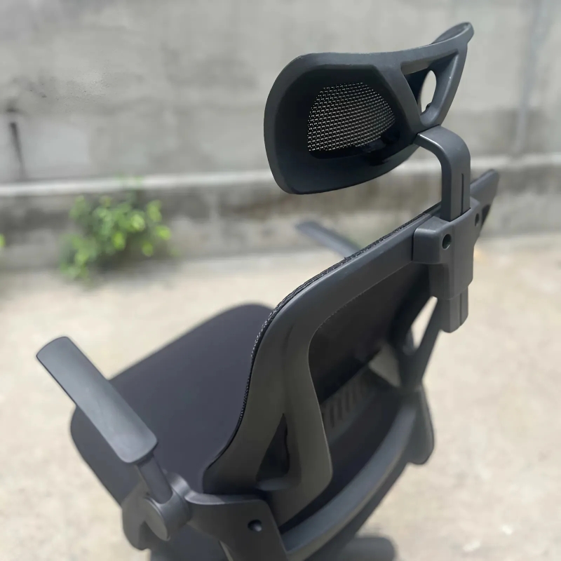 Ghế Xoay Tựa Đầu Tay Gập Màu Đen - GX70