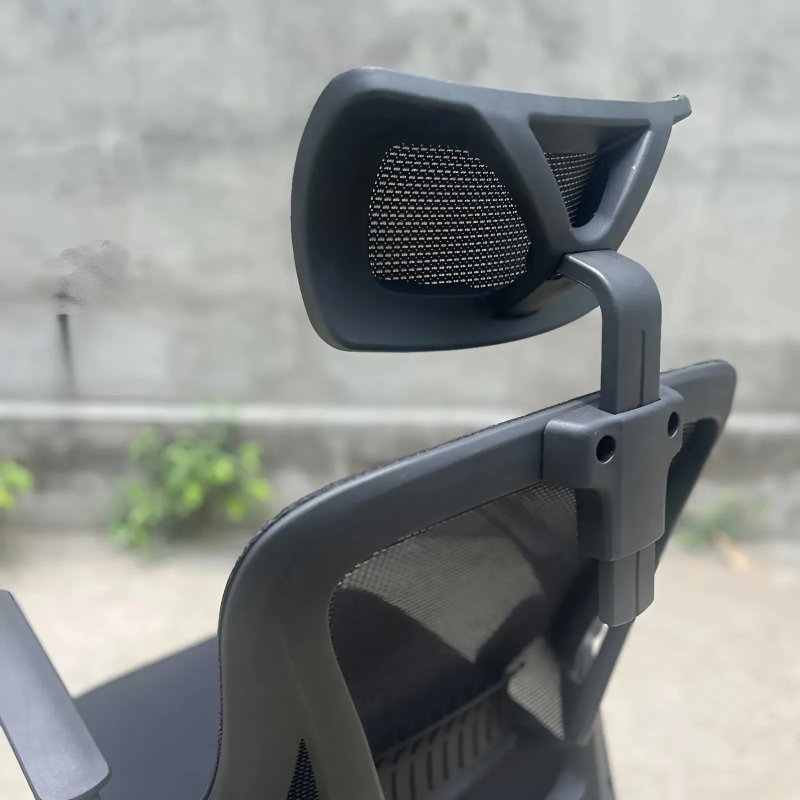 Ghế Xoay Tựa Đầu Tay Gập Màu Đen - GX70