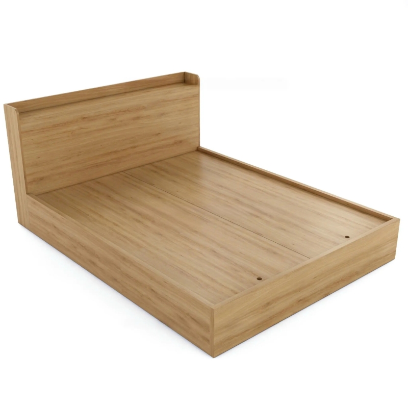 Giường Ngủ Gỗ Có Kệ Đầu Giường Dễ Vệ Sinh - GN30