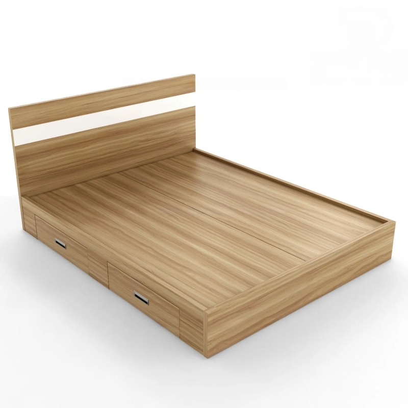 Giường Ngủ Gỗ Thiết Kế Tối Giản Gọn Gàng - GN31