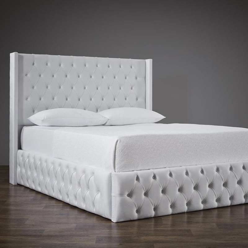 Giường Ngủ Bọc Vải Nỉ  Nút Thắt Độc Đáo - GN13