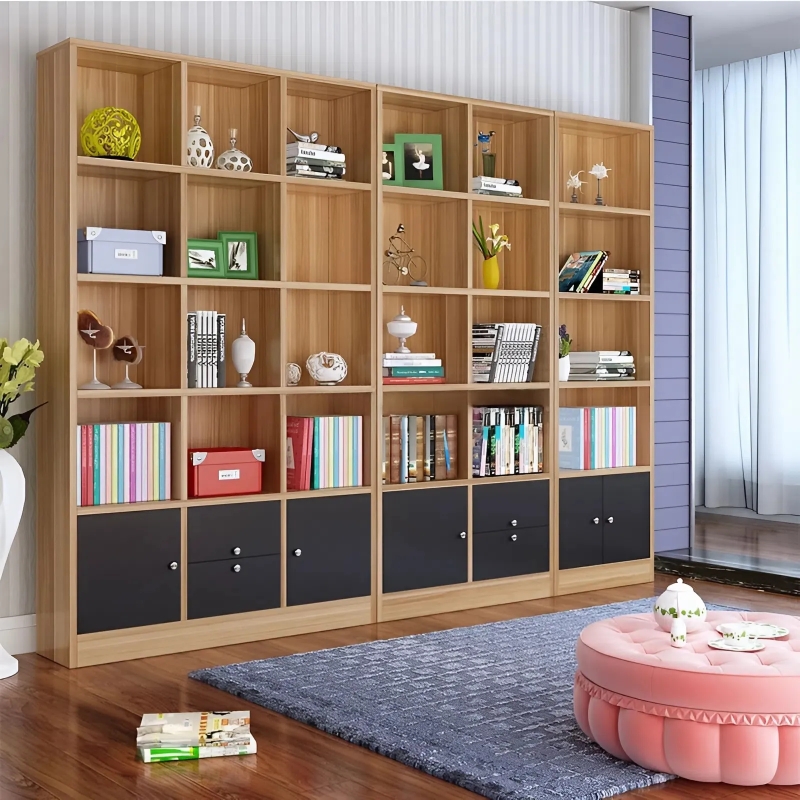 Hệ Kệ Trang Trí Phòng Khách Thiết Kế Ô Vuông Nghệ Thuật - THS375