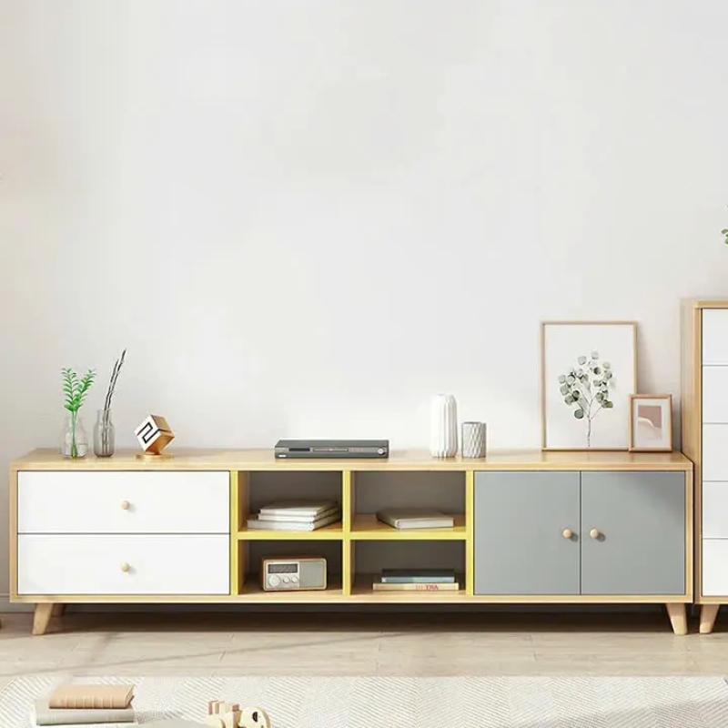 Kệ Tivi Gỗ Hiện Đại Có Ngăn Kéo & Hộc Tủ - KTV5
