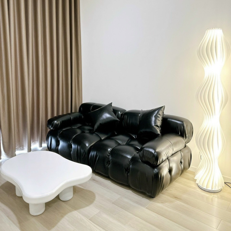 Ghế Sofa Nút Thắt Bọc Da Simili Bóng - SF38