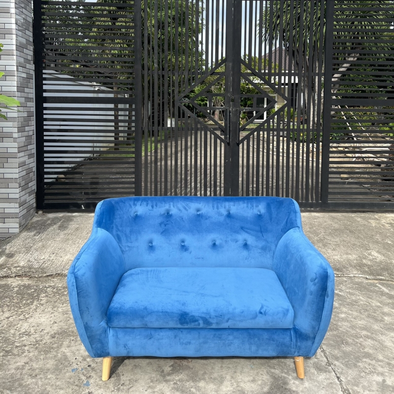 Sofa Băng Xanh Nhung Giá Rẻ - SF1
