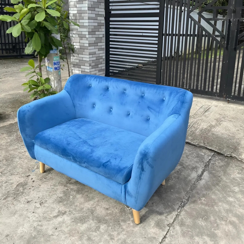 Sofa Băng Xanh Nhung Giá Rẻ - SF1