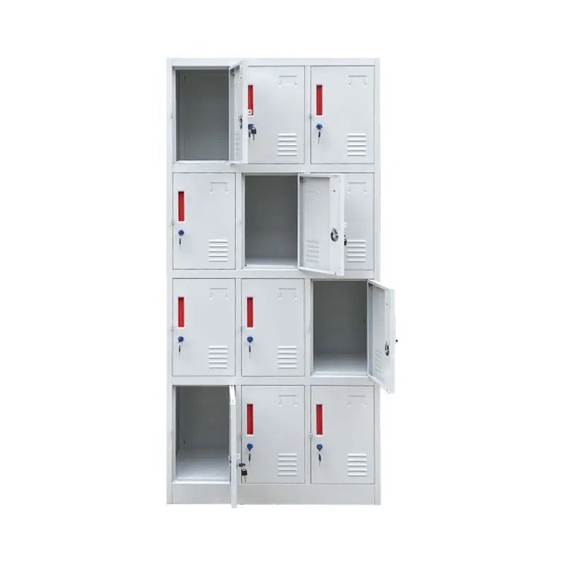 Tủ Locker Sắt Sơn Tĩnh Điện Thông Minh 12 Cánh - TLK9