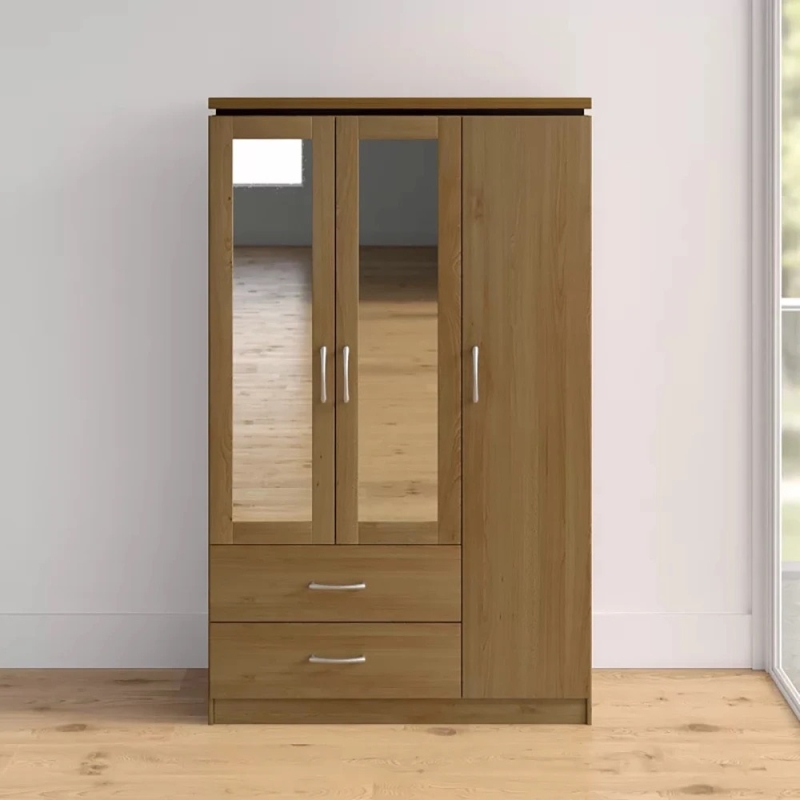 Tủ Quần Áo Bằng Gỗ Công Nghiệp Cánh Gương - TQA3