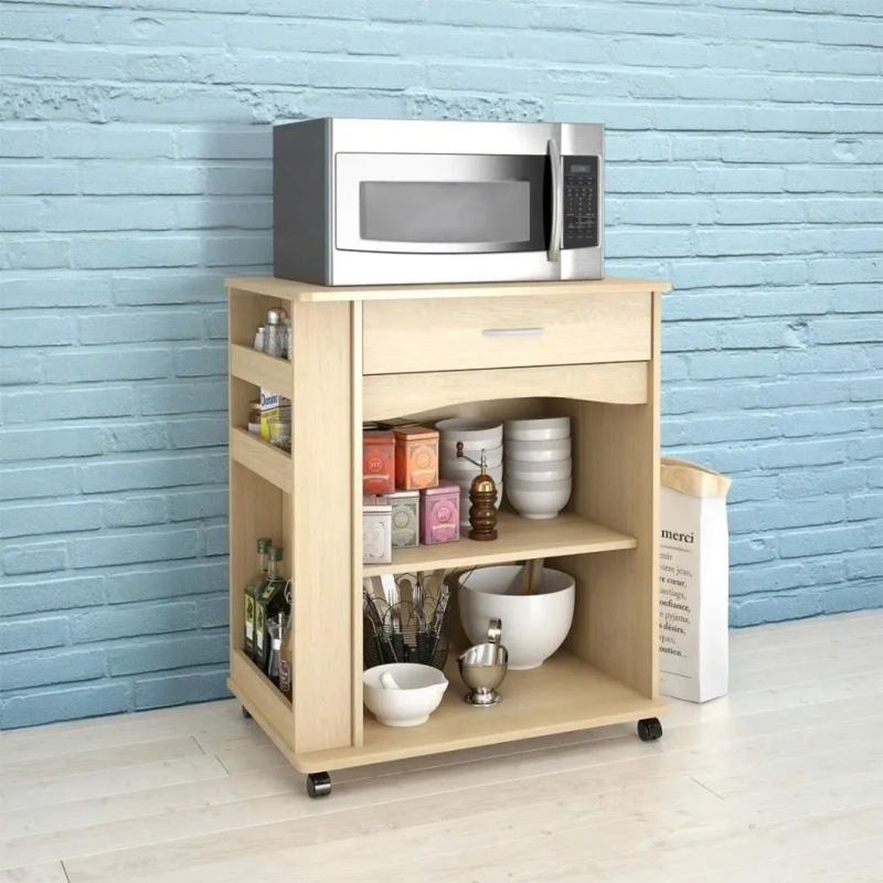 Tủ Bếp Gỗ Mini Có Ngăn Kéo Và Bánh Xe - TB42