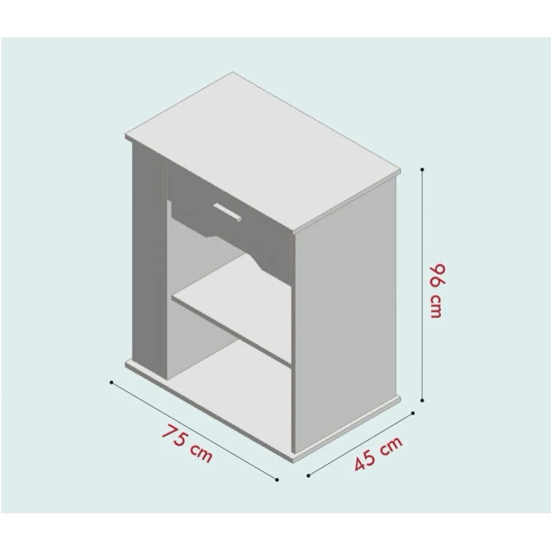 Tủ Bếp Gỗ Mini Có Ngăn Kéo Và Bánh Xe - TB42