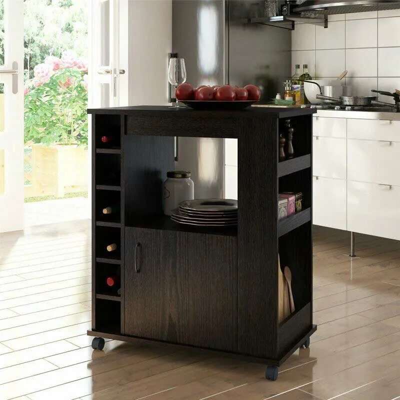 Tủ Bếp Mini Gỗ Đa Năng Có Bánh Xe - TB41