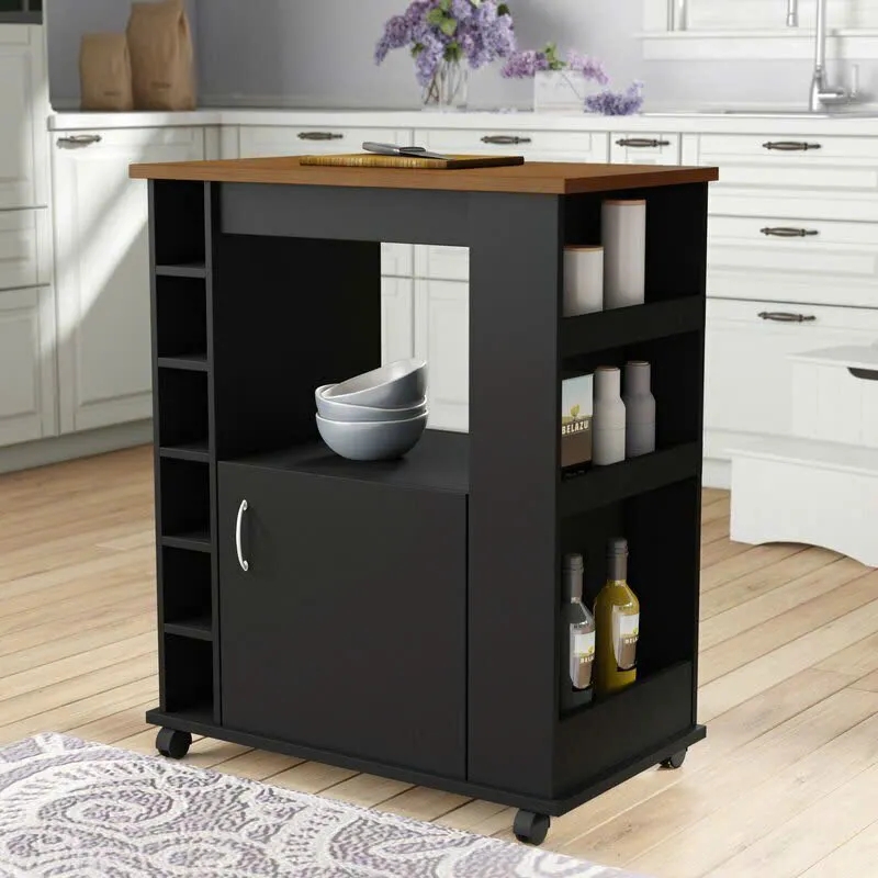 Tủ Bếp Mini Gỗ Đa Năng Có Bánh Xe - TB41
