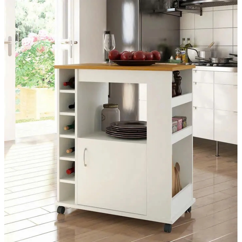 Tủ Bếp Mini Gỗ Đa Năng Có Bánh Xe - TB41