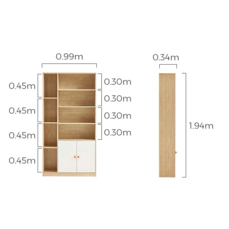 Tủ Hồ Sơ Gỗ Trang Trí Kết Hợp Tủ Đựng - THS315