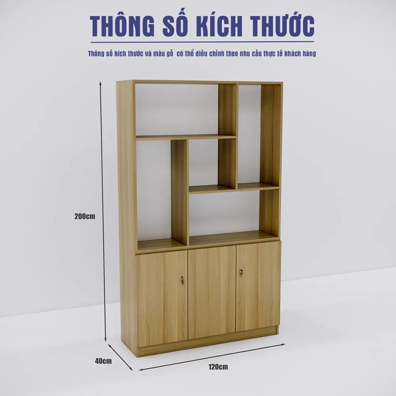 Tủ Hồ Sơ Thiết Kế Phân Ô Nghệ Thuật Hiện Đại - THS386