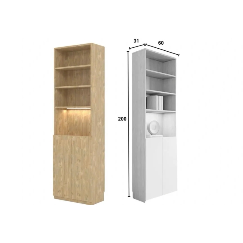 Tủ Hồ Sơ Tối Giản Có Kệ Trưng Bày - THS319