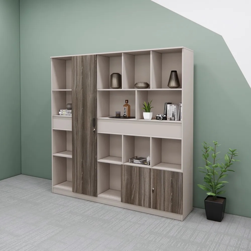 Tủ Hồ Sơ Văn Phòng Phối Màu Hiện Đại Đa Ô - THS398