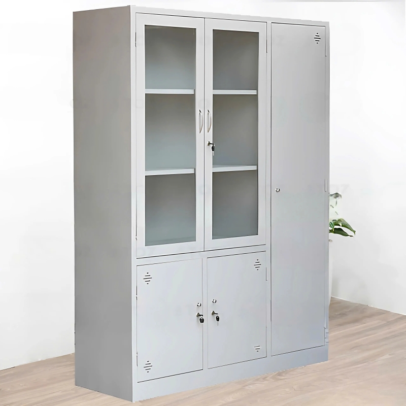 Tủ Locker 2 Cánh Kính 1 Kính Sắt - TLK4