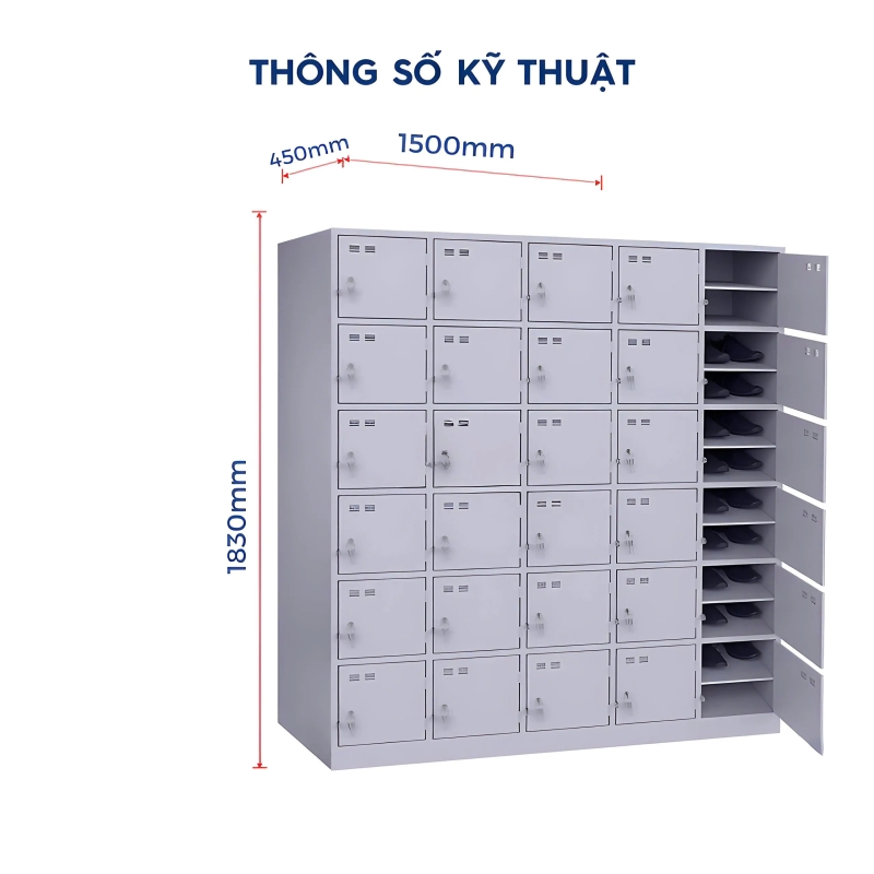 Tủ Locker Lưu Trữ Tiện Lợi 30 Ngăn - TLK42