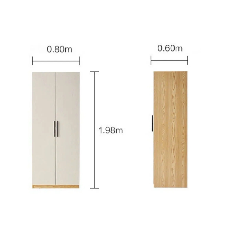 Tủ Quần Áo 2 Cánh Tối Giản Cho Phòng Ngủ - TQA26