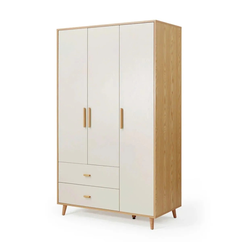 Tủ Quần Áo Gỗ 3 Cánh 2 Ngăn Kéo Tiện Lợi - TQA27