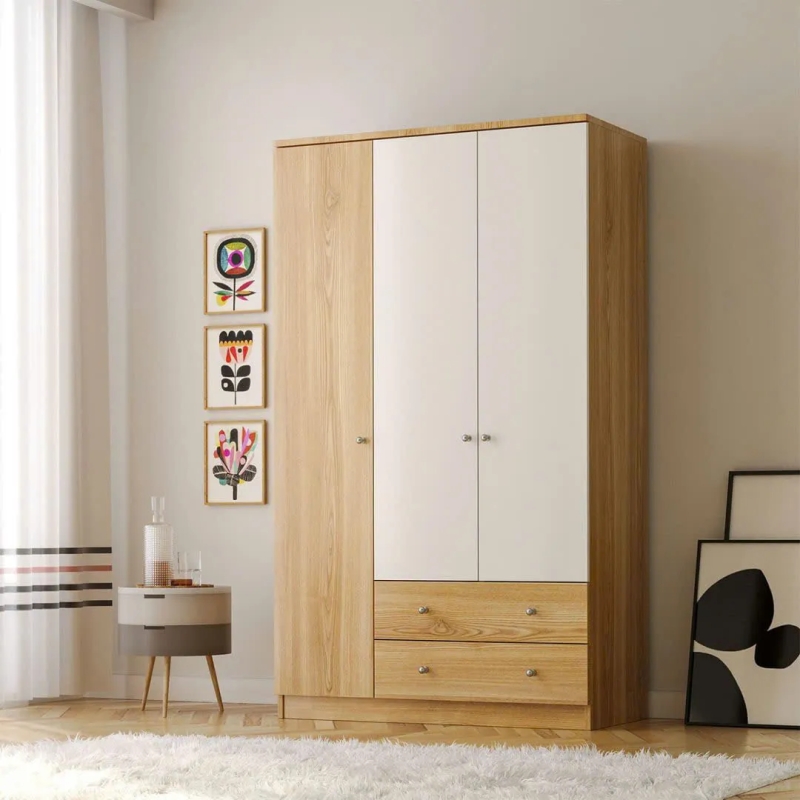 Tủ Quần Áo Gỗ 3 Cánh Cho Căn Hộ Hiện Đại - TQA45