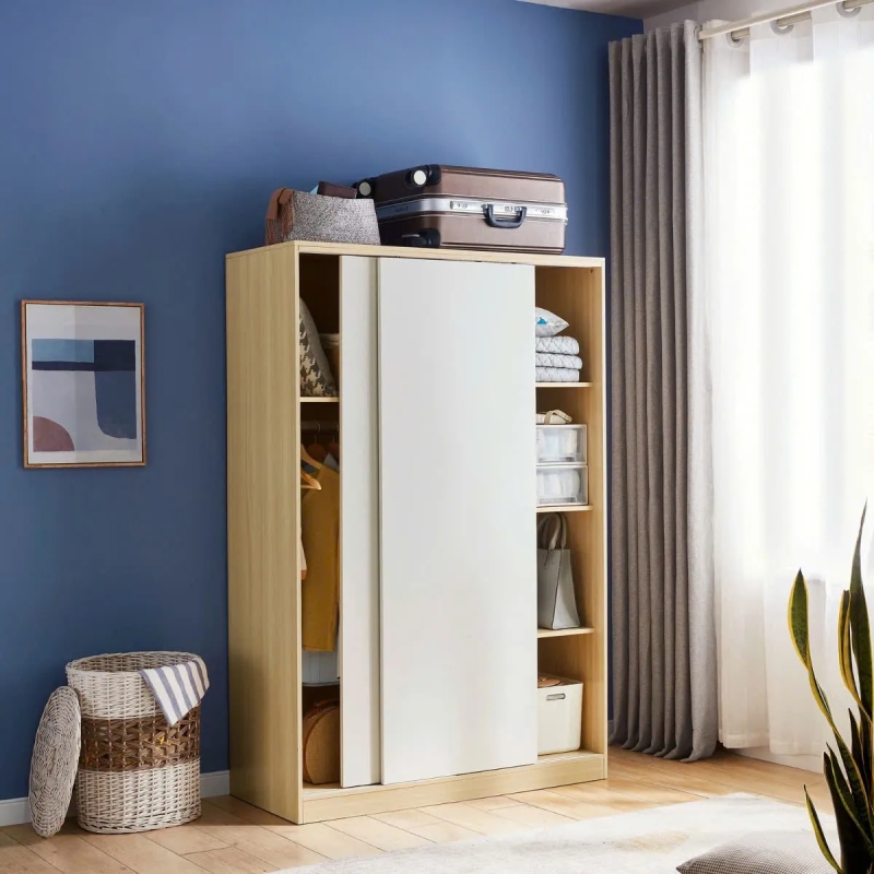 Tủ Quần Áo Gỗ Cửa Lùa Tiết Kiệm Diện Tích - TQA32