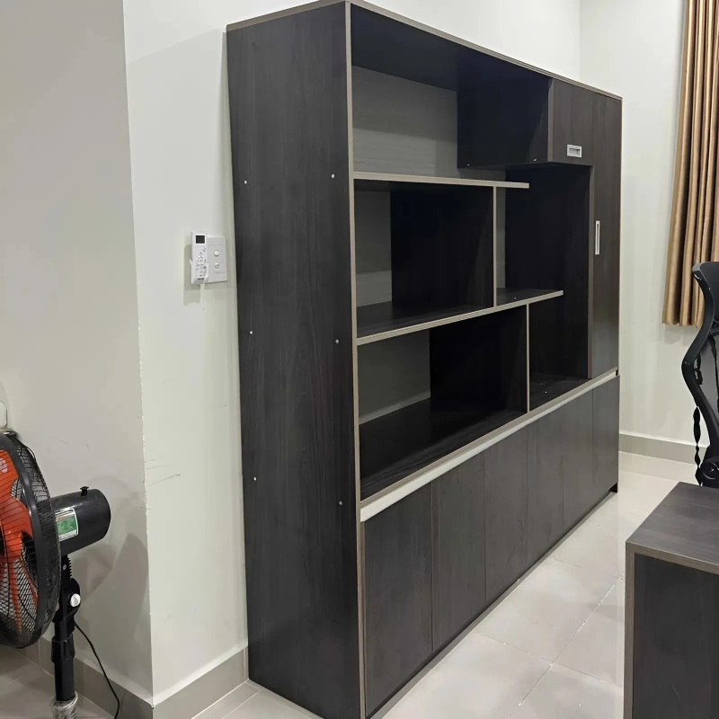 Tủ Tài Liệu Gỗ Kết Hợp Kệ Trưng Bày - THS216