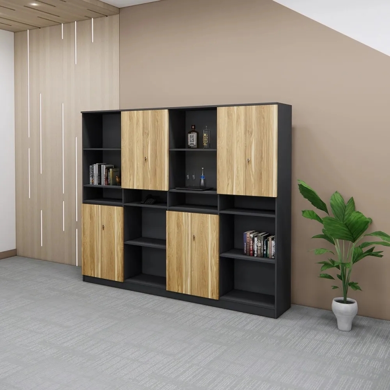 Tủ Tài Liệu Lãnh Đạo Bố Cục Ngăn Kệ Đan Xen Tinh Tế - THS389