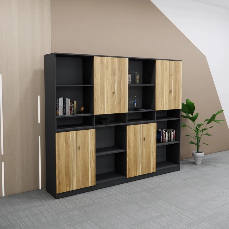 Tủ Tài Liệu Lãnh Đạo Bố Cục Ngăn Kệ Đan Xen Tinh Tế - THS389