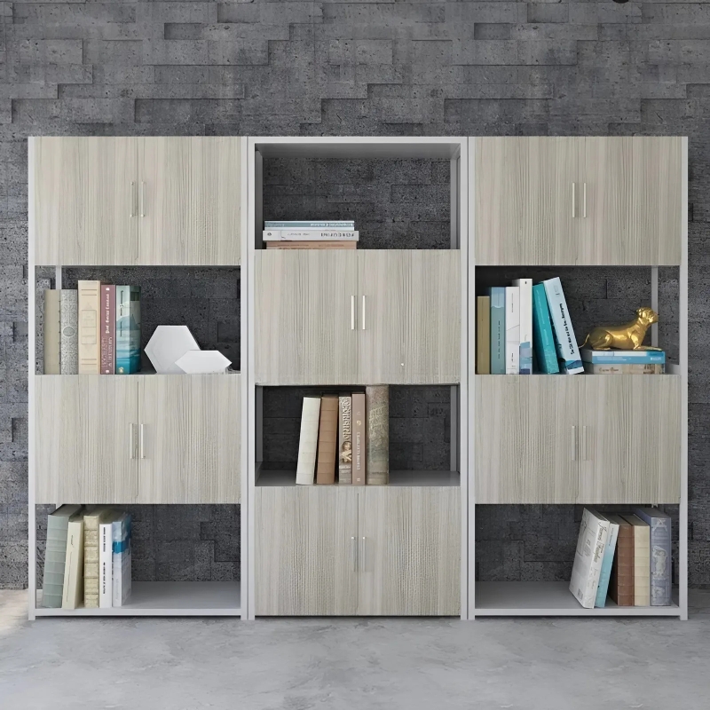 Tủ Tài Liệu Nhiều Ngăn Kết Hợp Kệ Trang Trí  - THS376