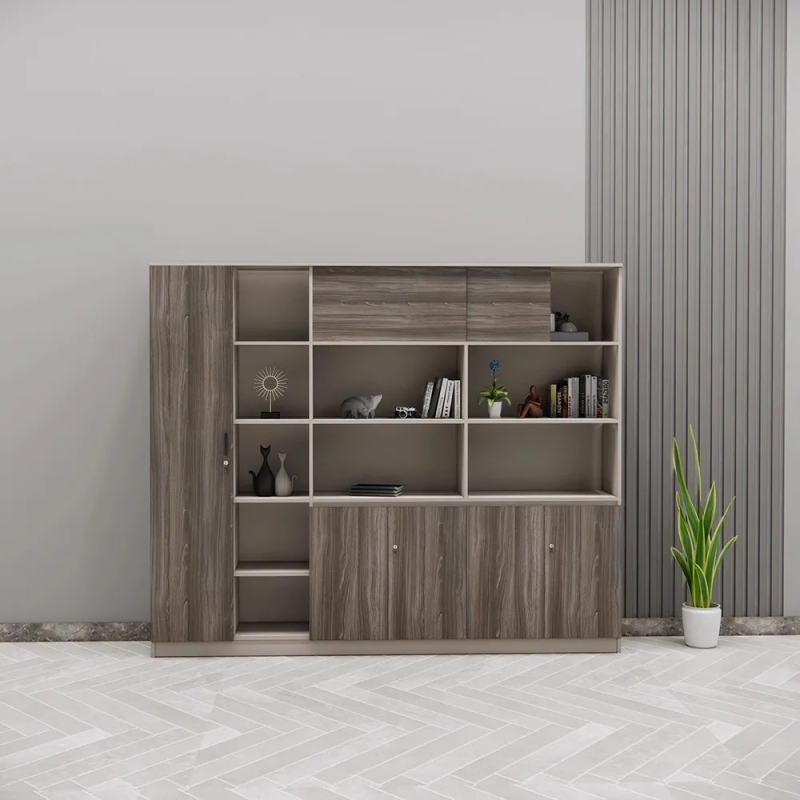 Tủ Tài Liệu Lãnh Đạo Bố Cục Tủ Đứng Kết Hợp Kệ Mở - THS391