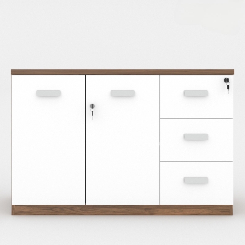 Tủ Gỗ Tài Liệu Thấp 2 Cánh 3 Ngăn - THS132