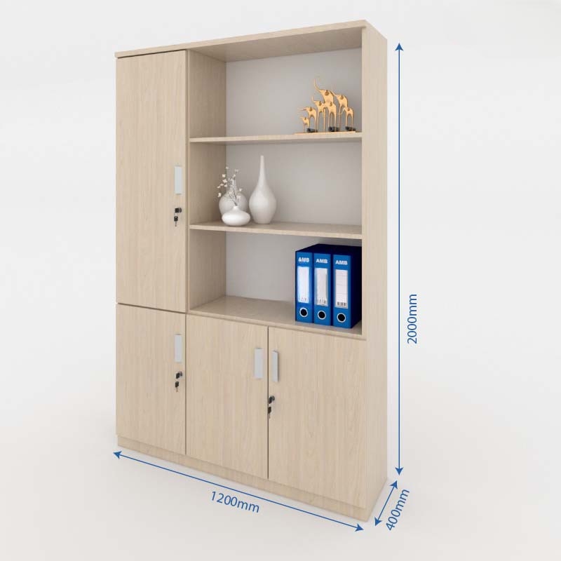 Tủ Hồ Sơ Gỗ 1 Cánh Có Kệ Trang Trí - THS89