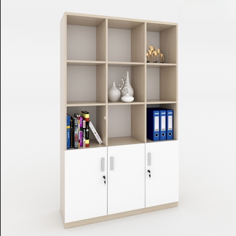 Tủ Hồ Sơ Gỗ Có Kệ Trang Trí  - THS88