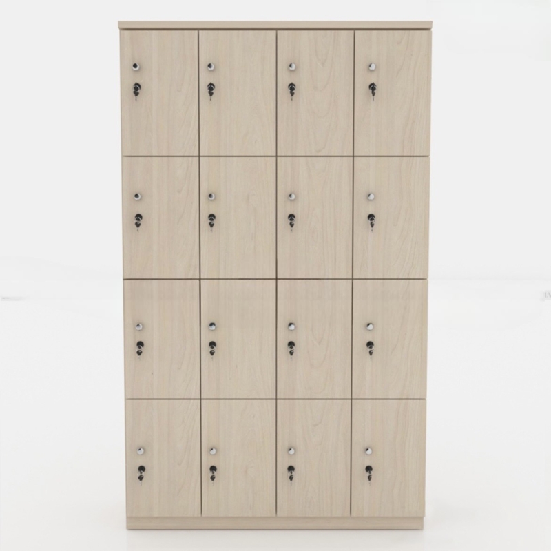 Tủ Locker Gỗ MDF 16 Cánh 4 Khoang - TLK24