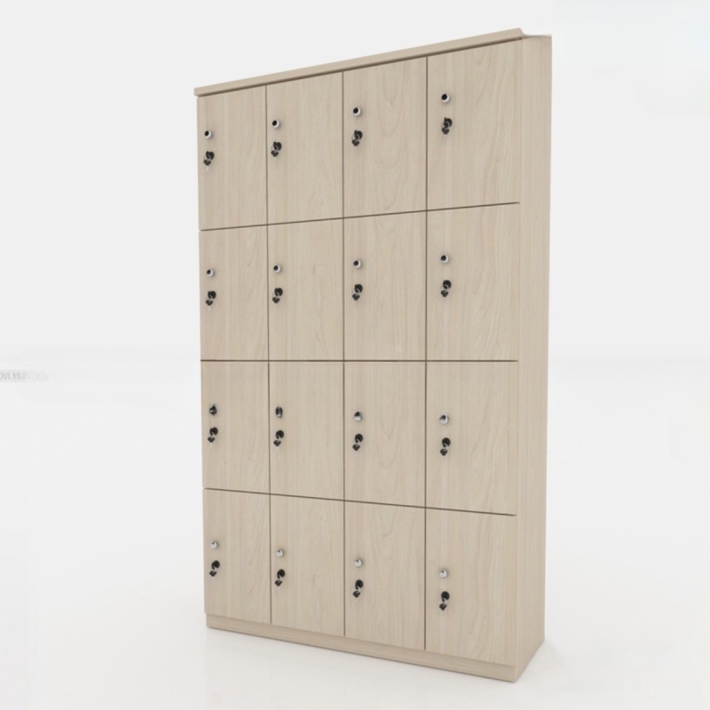 Tủ Locker Gỗ MDF 16 Cánh 4 Khoang - TLK24