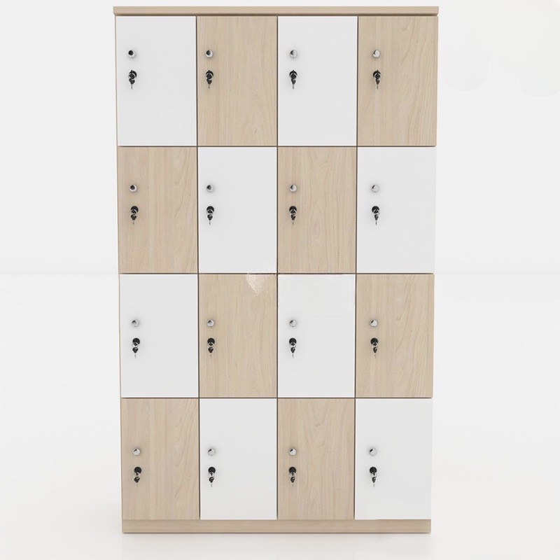 Tủ Locker 16 Cánh Màu Kẻ Caro Hiện Đại - TLK26